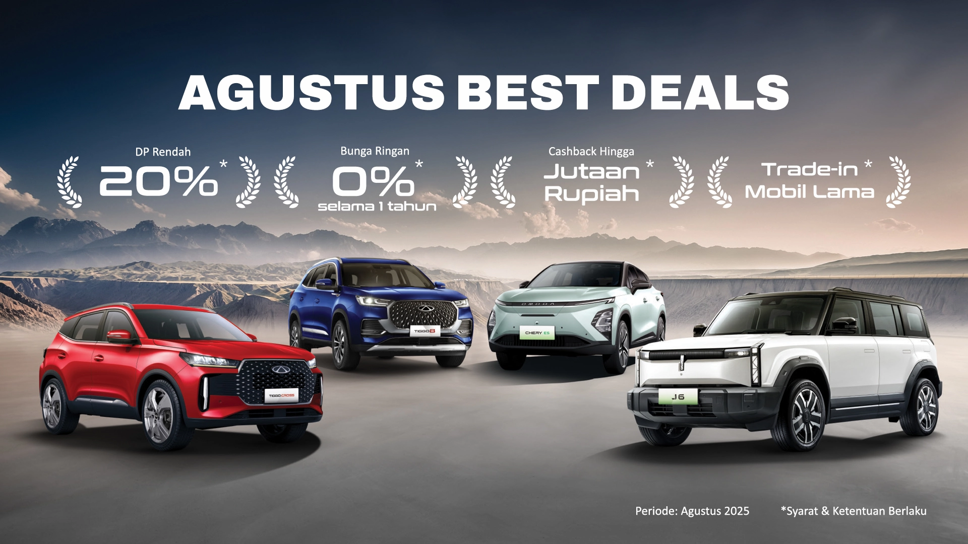 Promo Chery Medan & Pekanbaru Agustus 2025
