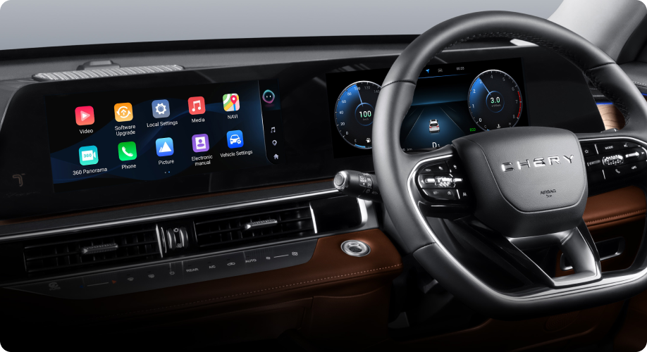 Chery Tiggo 8 Pro Max Layar Ganda Melengkung 24.6 Inci